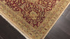 Beige Burnt Orange 8x9'11'' Agra Traditional 150 KPSI Hand Knotted Wool Oriental Area Rug