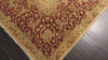 Beige Burnt Orange 5'11''x8'8'' Fine Agra Traditional 150 KPSI Hand Knotted Wool Oriental Area Rug