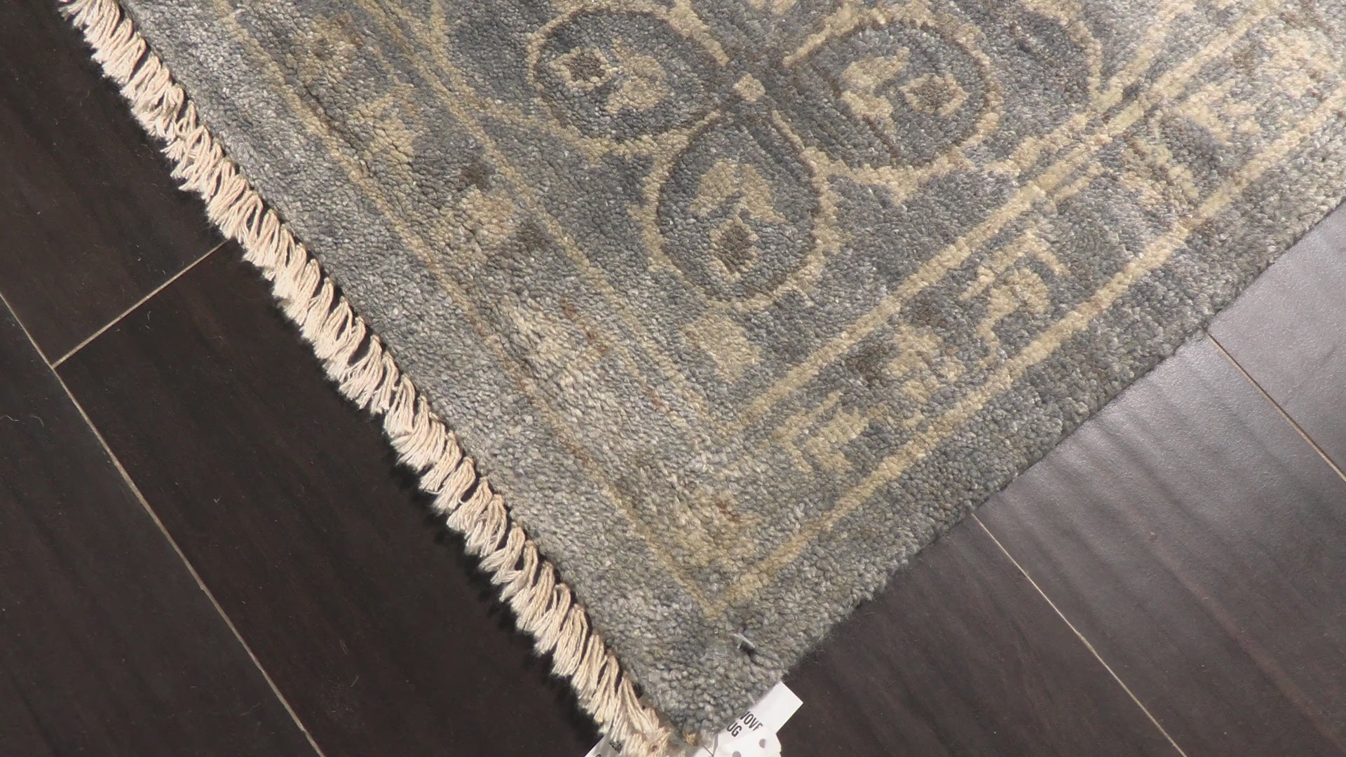Gray Beige 8'2''x9'10'' Oushak Transitional Hand Knotted Wool Oriental Area Rug