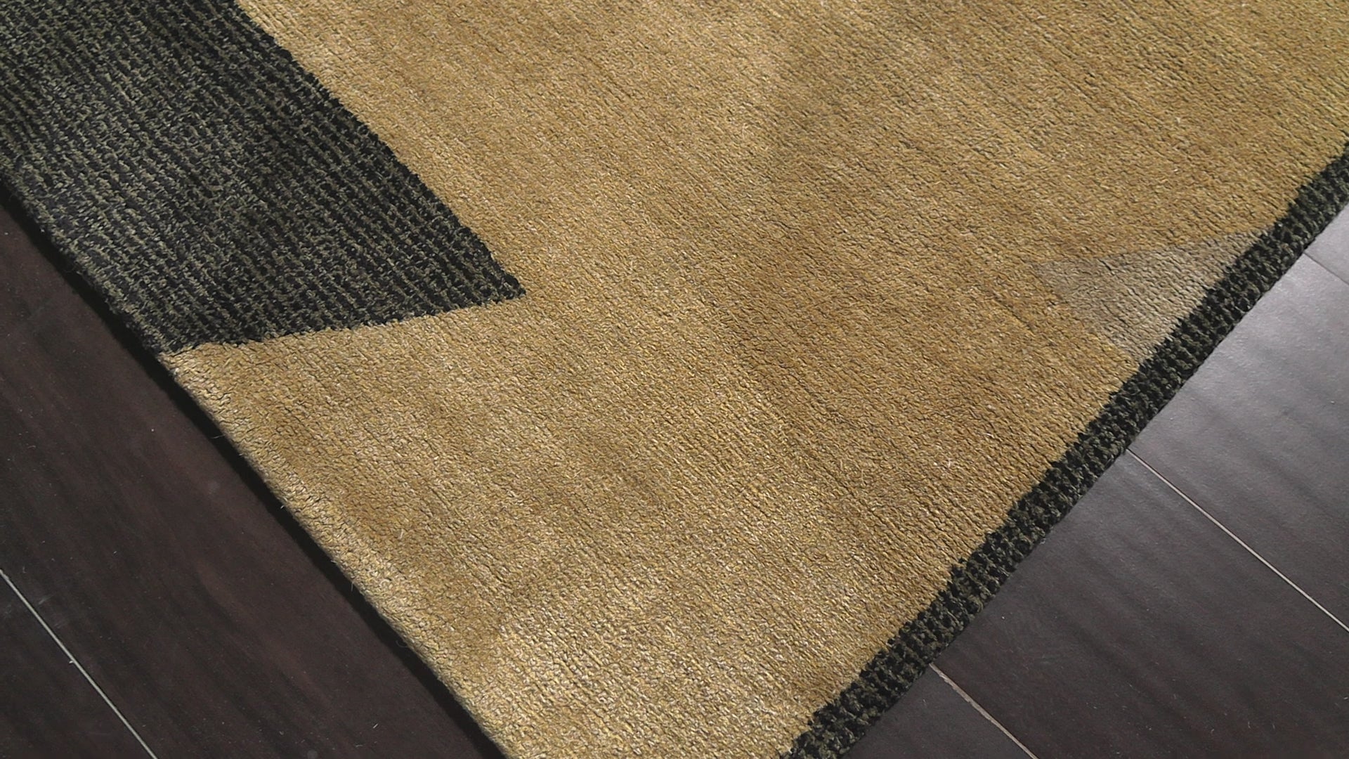 Rust 6x8'10'' Tibetano Hand Knotted Wool & Silk Tibetan Modern & Contemporary Textured Color Block Designer Hand Knotted Wool Oriental Area Rug