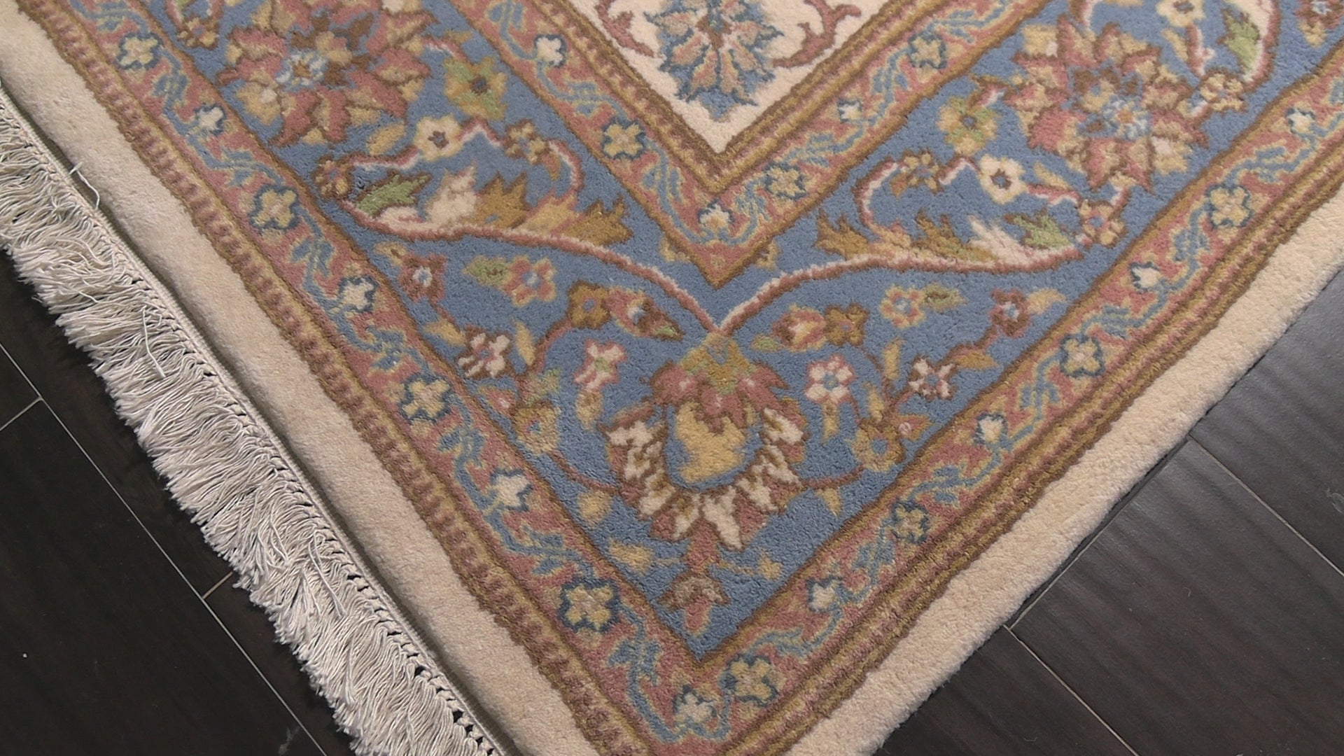 Ivory 5'6''x8'6'' French Aubusson Savonnerie Traditional Silky Sheen Hand Knotted New Zealand Wool Oriental Area Rug