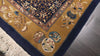 Navy 6x9 Chinese Art Deco Traditional Plush Pile Velvety Soft Silky Sheen Hand Knotted Wool Oriental Area Rug
