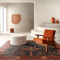 Multi Size Dark Blue, Wine Hand Tufted Handmade 100% Wool Arts & Crafts Oriental Area Rug