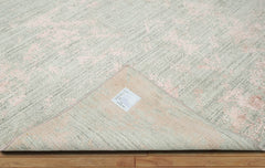 5' 10"x8' 9'' Gray Blush Color Hand Knotted  Wool/Bamboo Silk Transitional Oriental Area Rug