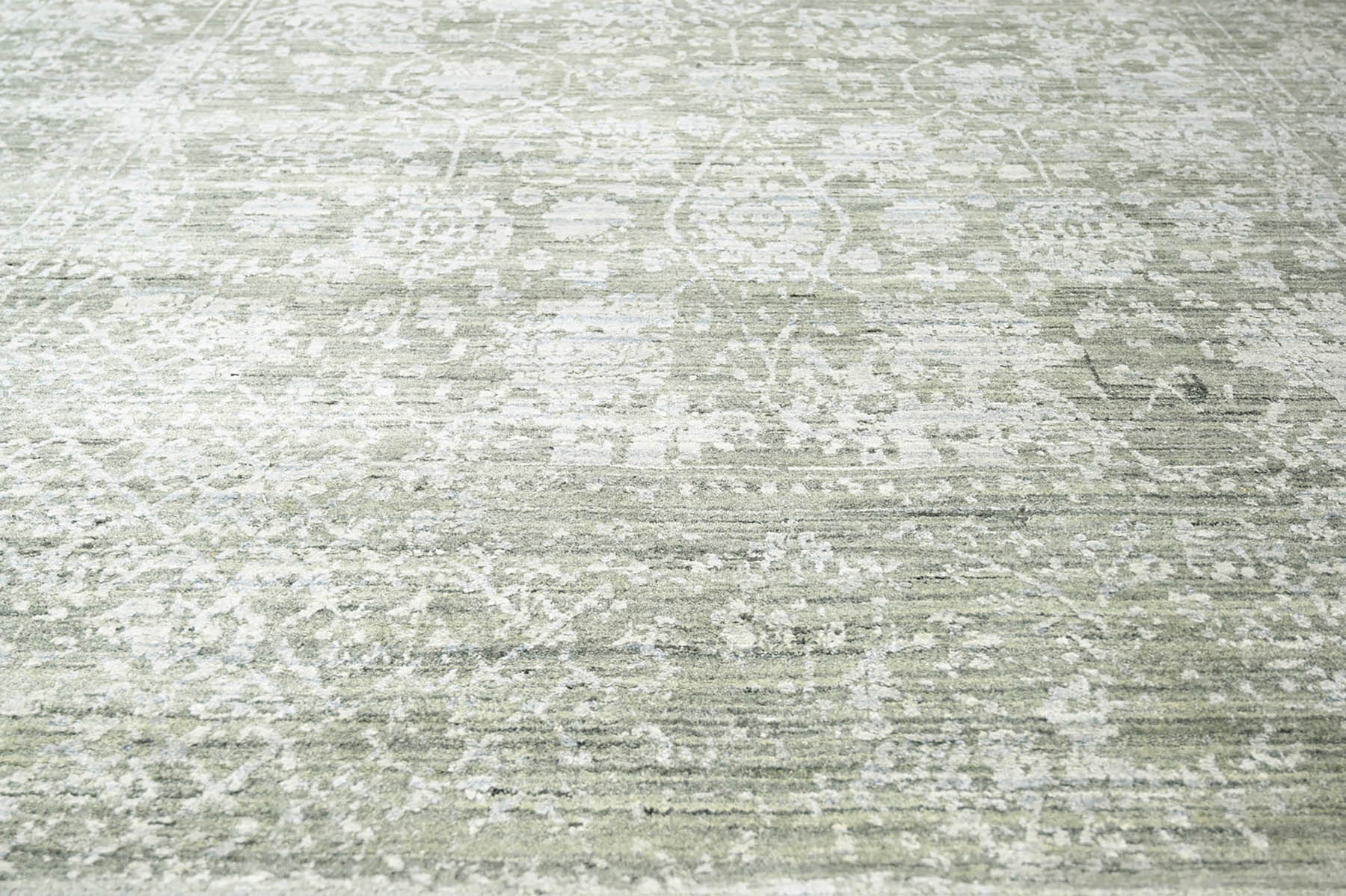 8x10 Gray, Beige Hand Knotted 100% Wool Modern & Contemporary Oriental Area Rug