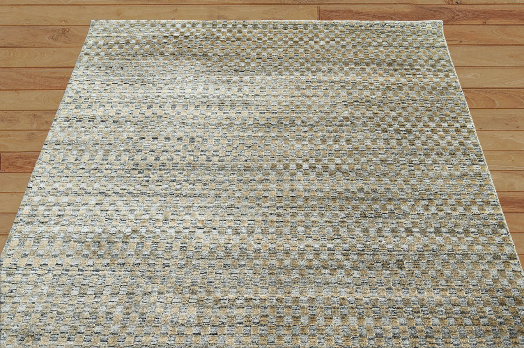 5x7 Gray LoomBloom Hand Knotted Modern & Contemporary Textured Tibetan 100% Wool Oriental Area Rug