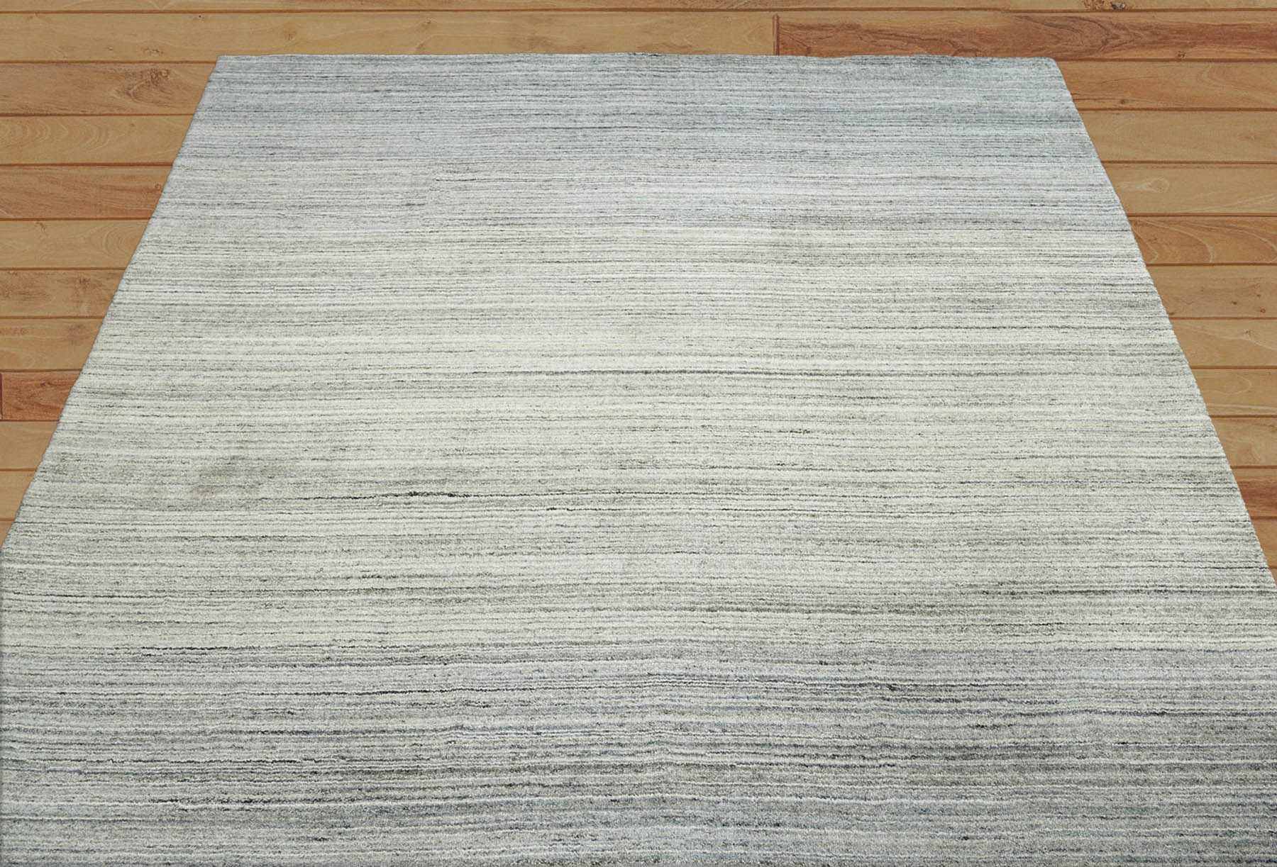 Multi Size Tone on Tone Gray Hand Knotted Tibetan 100% Wool Modern & Contemporary Oriental Area Rug