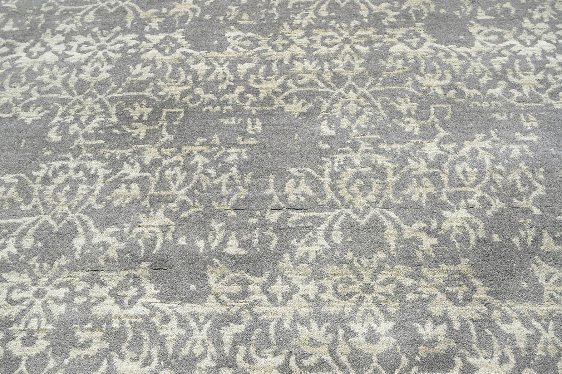Xzavious 5x7 Gray LoomBloom Hand Knotted Transitional All-Over Tibetan 100% Wool Oriental Area Rug