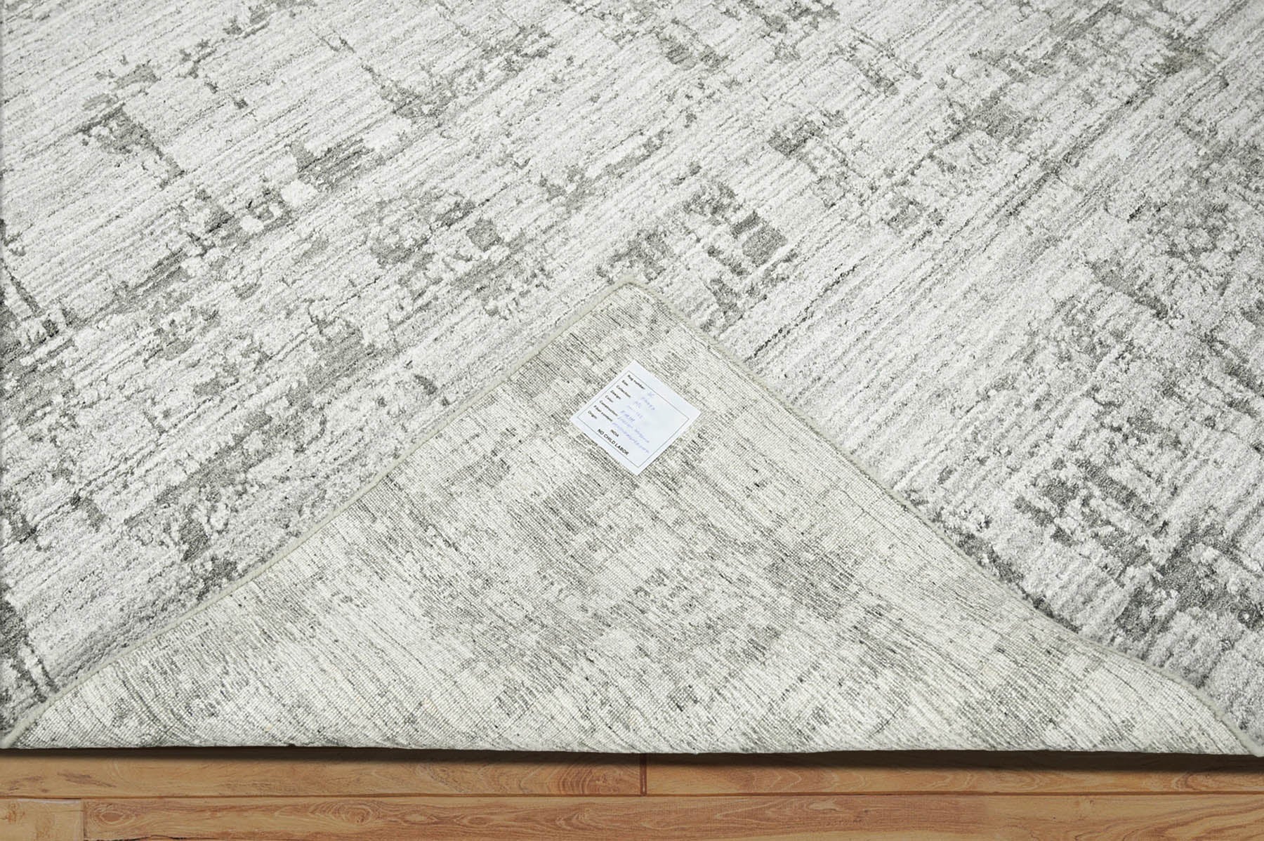 Penix 8x10 Gray, Silver Hand Knotted 100% Wool Modern & Contemporary Oriental Area Rug
