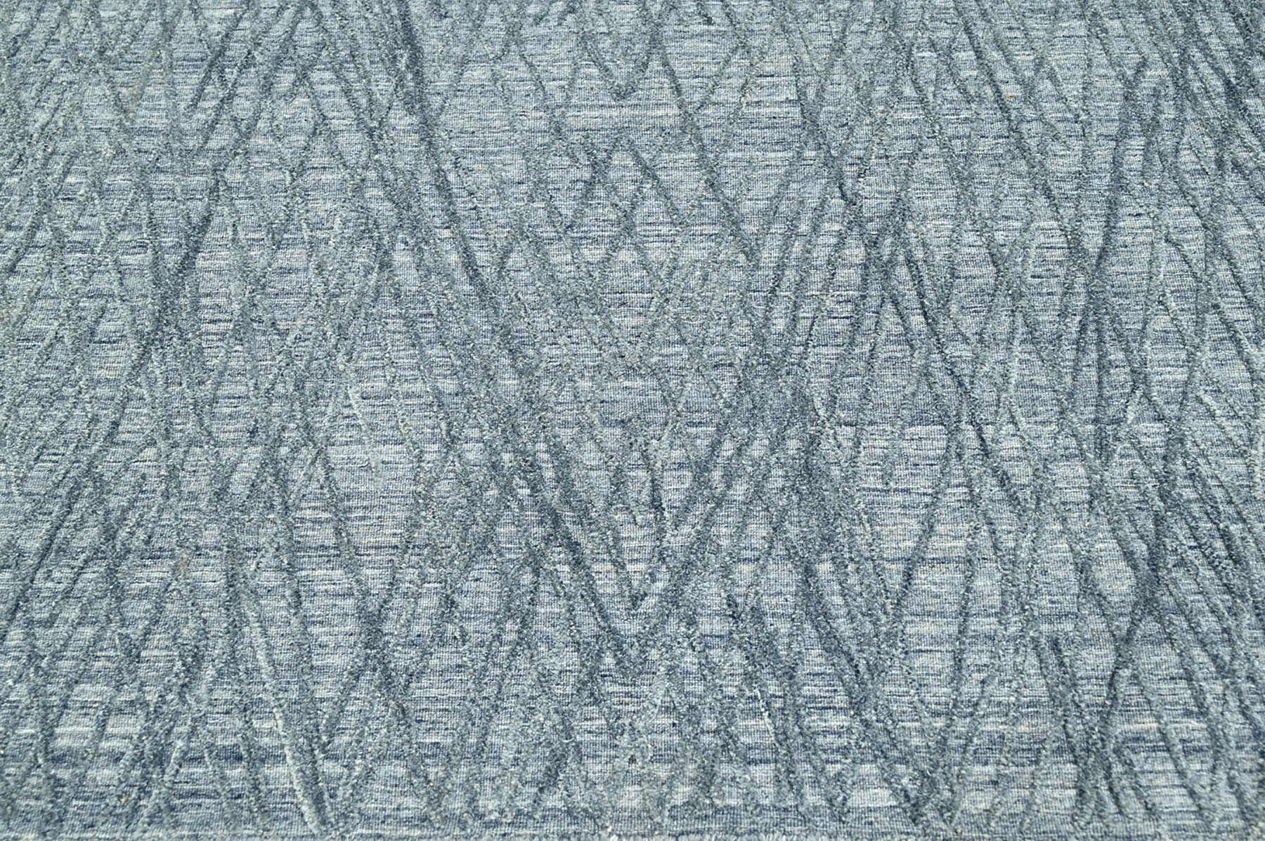 4x6  Blue LoomBloom Hand Knotted Modern & Contemporary Textured Tibetan 100% Wool Oriental Area Rug