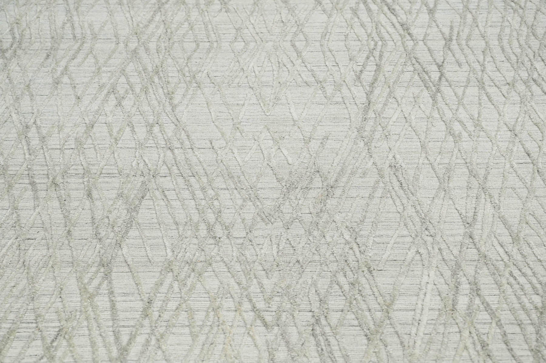 Koksal 4x6 Tone On Tone Gray LoomBloom Hand Knotted Modern & Contemporary Textured Tibetan 100% Wool Oriental Area Rug