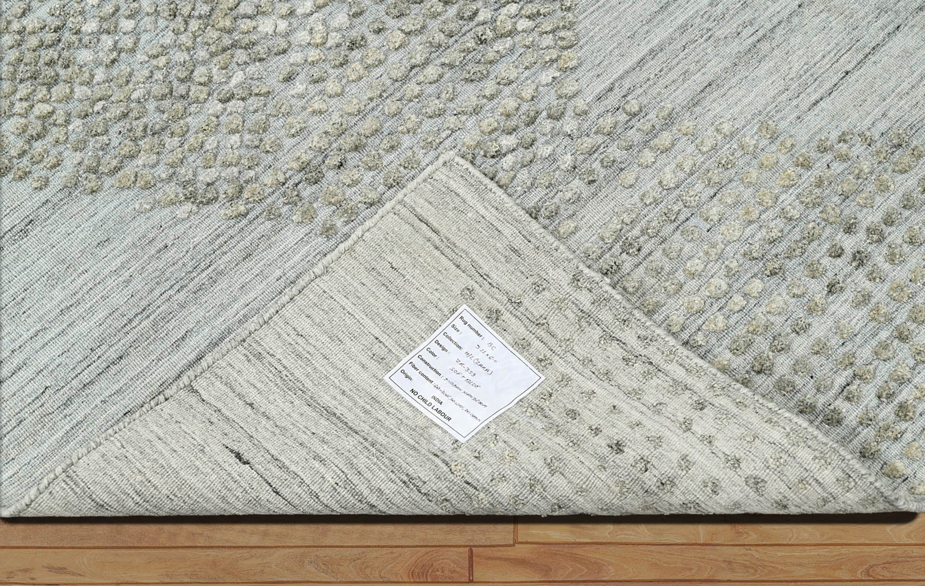 Runner 4x6 Gray LoomBloom Hand Knotted Modern & Contemporary Textured Tibetan 100% Wool Oriental Area Rug
