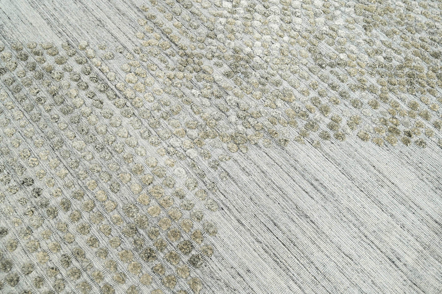 Runner 4x6 Gray LoomBloom Hand Knotted Modern & Contemporary Textured Tibetan 100% Wool Oriental Area Rug