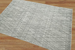 Verndale 4x6 Gray LoomBloom Hand Knotted Modern & Contemporary Textured Tibetan 100% Wool Oriental Area Rug
