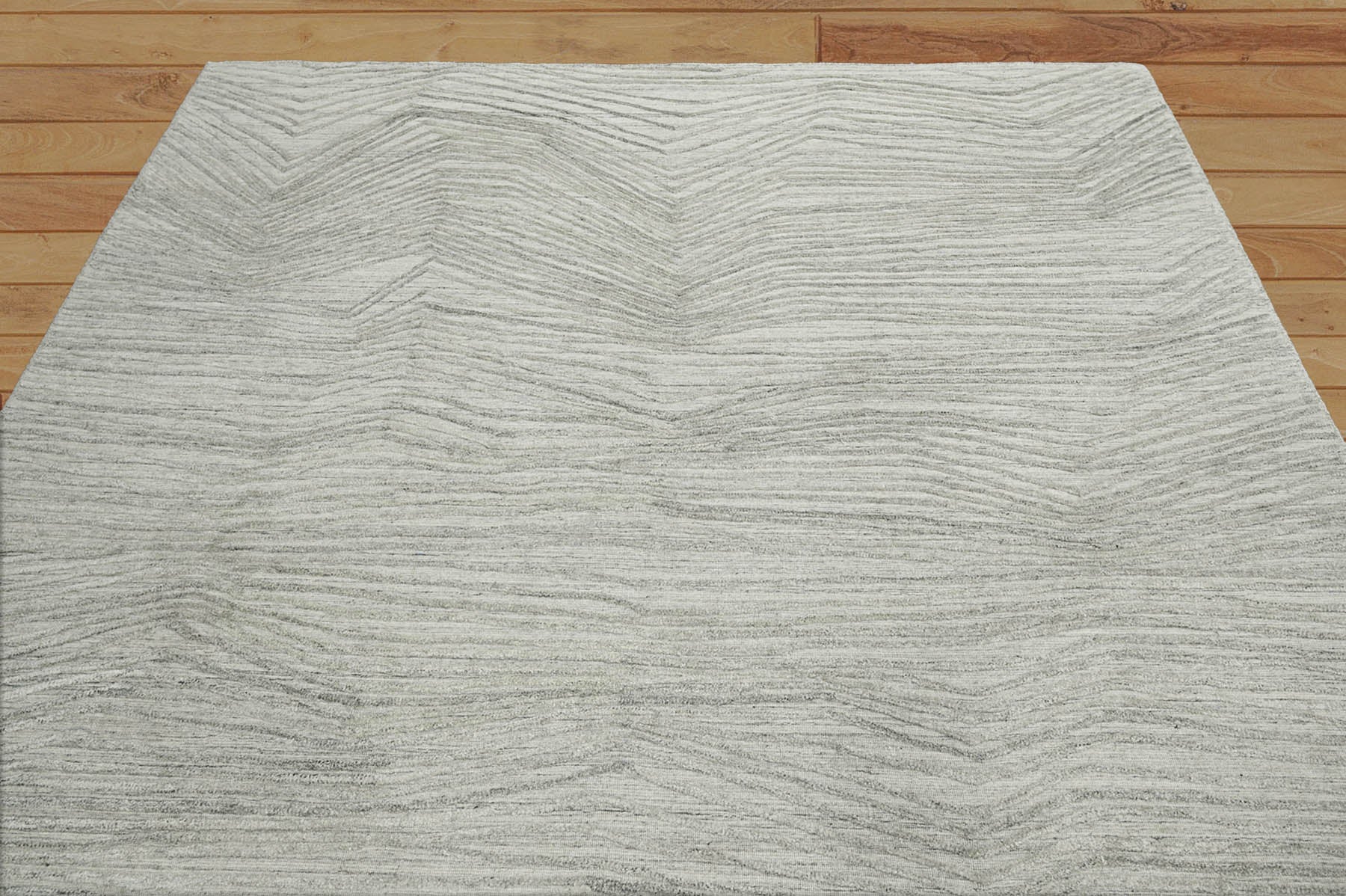 8x10 Gray LoomBloom Hand Knotted Modern & Contemporary Textured Tibetan 100% Wool Oriental Area Rug