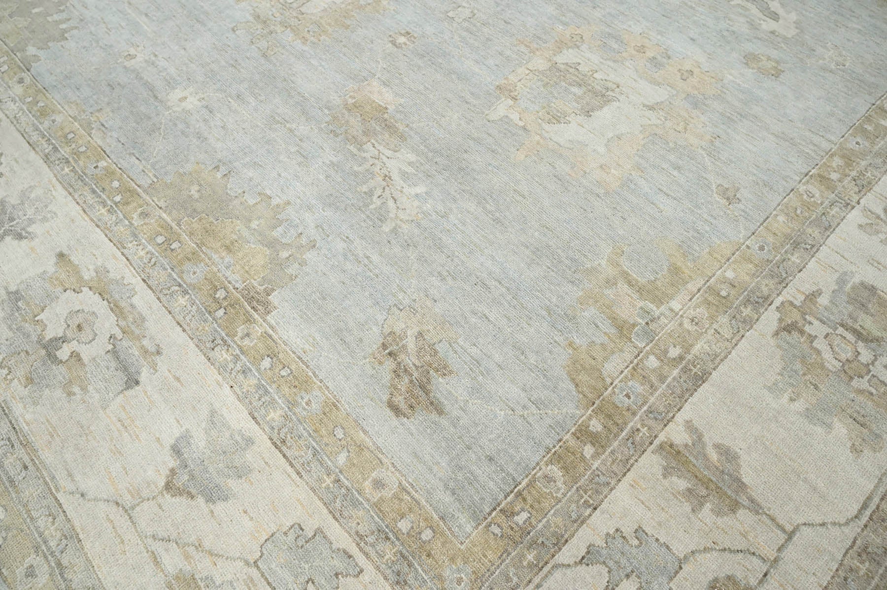 Palace Hand Knotted Oushak 100% Wool Traditional Oriental Area Rug Sage,Green Color