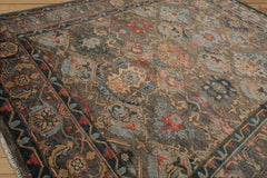 9 x 12 Gray Gray Teal Color Hand Knotted All-Over 100% Wool Traditional Oriental Rug