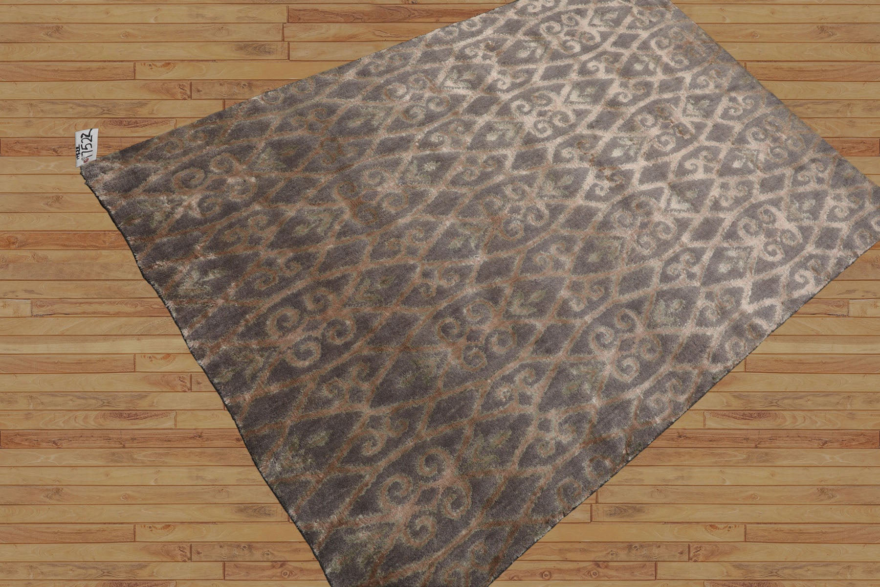 4x6 Gray, Beige, Tone On Tone Color Hand Knotted All-Over 100% Wool Transitional Oriental Rug