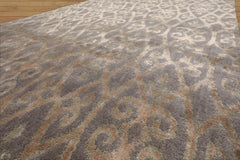 4x6 Gray, Beige, Tone On Tone Color Hand Knotted All-Over 100% Wool Transitional Oriental Rug