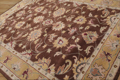 Terlton 8x10 Hand Tufted Hand Made 100% Wool Kashan Traditional Oriental Area Rug Brown, Beige Color