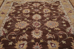 Terlton 8x10 Hand Tufted Hand Made 100% Wool Kashan Traditional Oriental Area Rug Brown, Beige Color