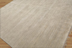 Ragucci Multi Size Mossy Gray Hand Loomed wool Plain Solid Minimalist Modern Area Rug