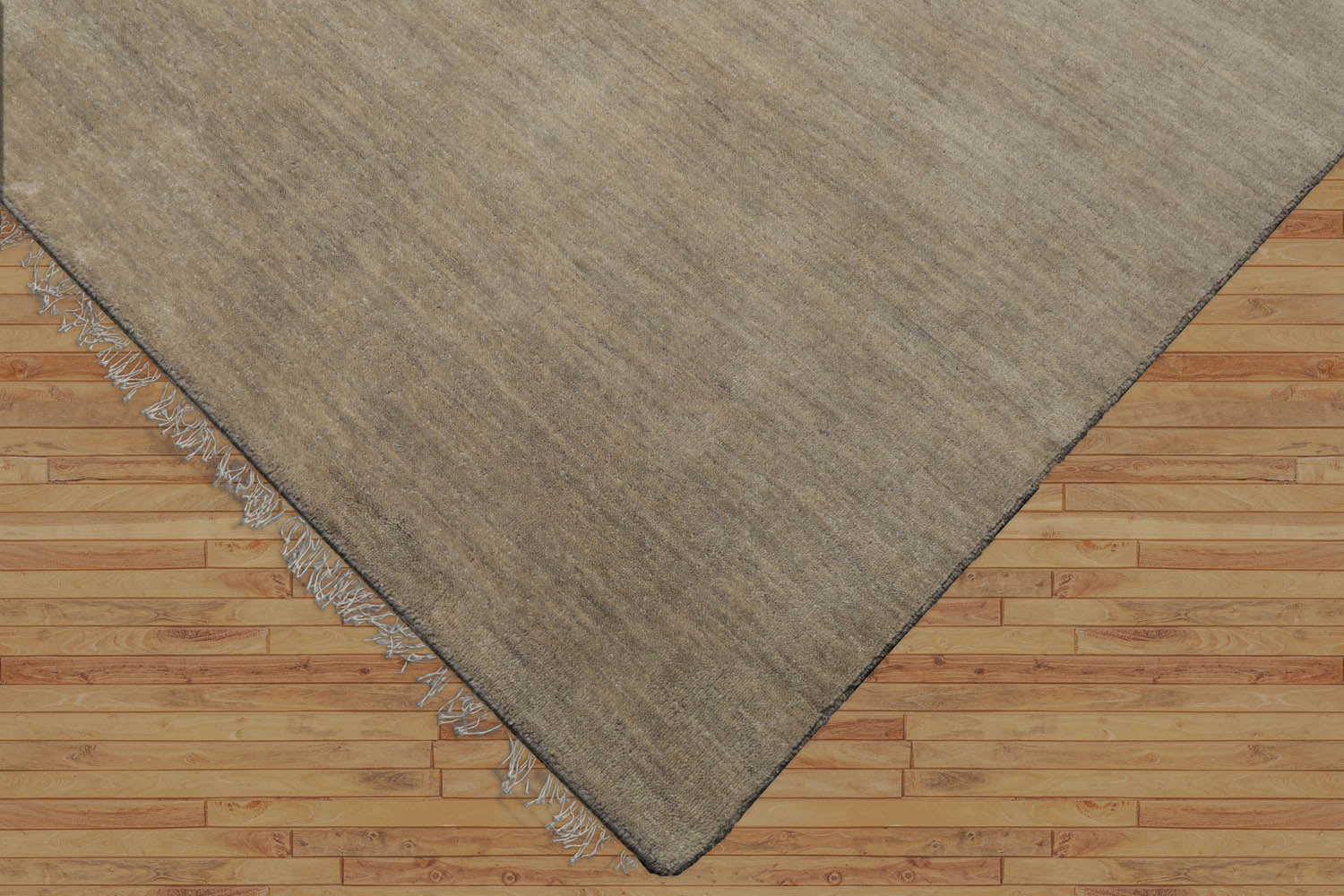Ragucci Multi Size Mossy Gray Hand Knotted Handmade wool Plain Solid Minimalist Area Rug
