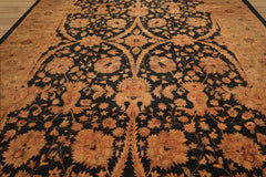 Hagerman Palace Hand Knotted 100% Wool Chobi Peshawar Traditional Oriental Area Rug Charcoal, Sage Color