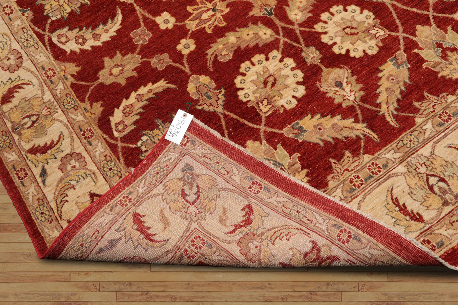 Kachayr 6x9 Hand Knotted 100% Wool Chobi Peshawar Traditional Oriental Area Rug Rust,Beige Color
