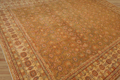 Nastja 10x14 Hand Knotted 100% Wool Chobi Peshawar Traditional Oriental Area Rug mossy gold, Beige Color