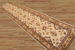Elinna Runner Hand Knotted Persian 100% Wool Chobi Peshawar Traditional Oriental Area Rug Beige, Gold Color