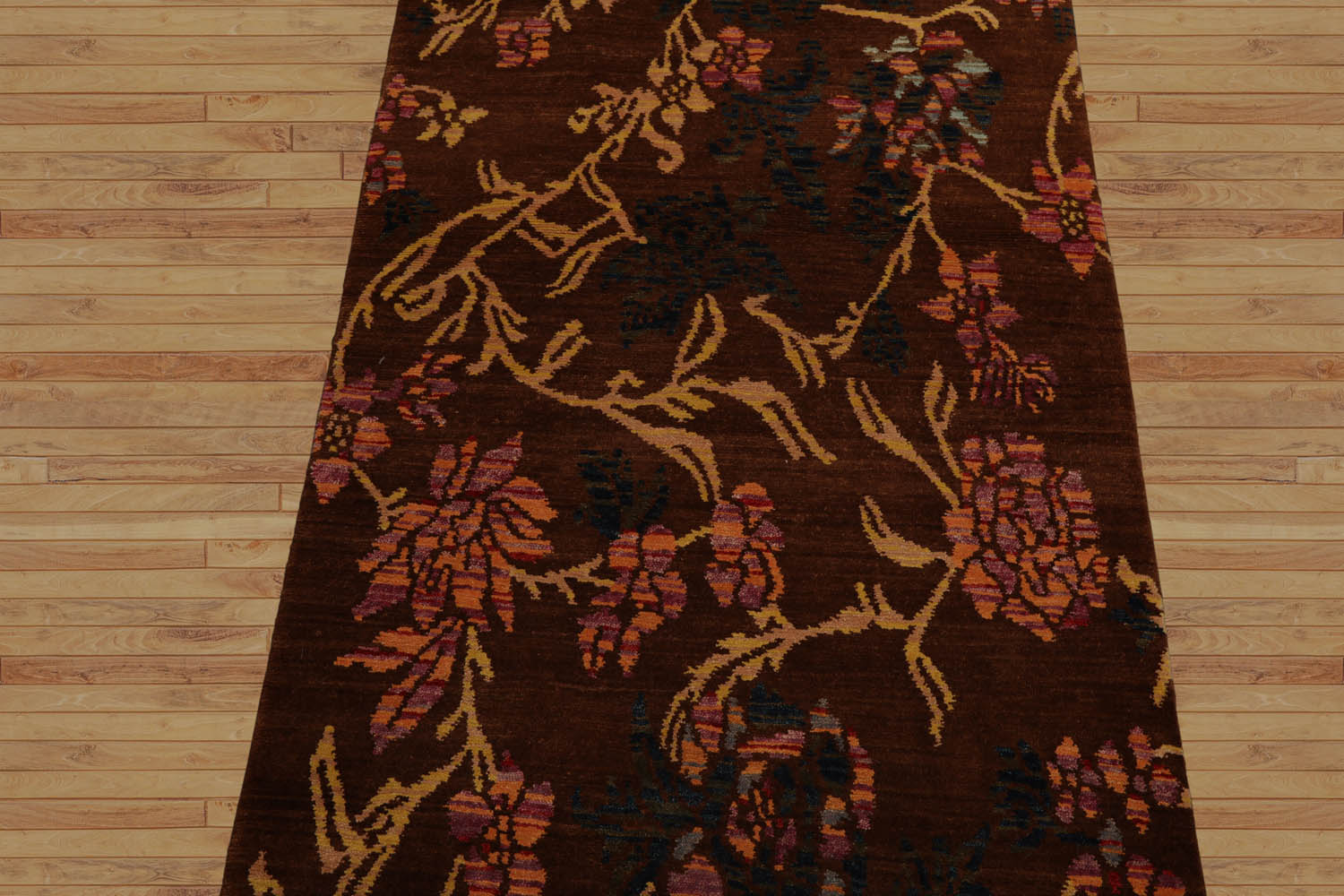 Rosalind 4x6 Hand Knotted Tibetan 100% Wool Michaelian & Kohlberg Traditional Oriental Area Rug Brown, Gold Color