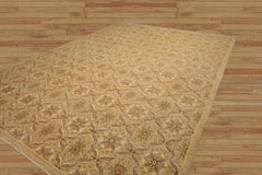 Jovonny 10x14 Hand Knotted 100% Wool Peshawar Traditional Oriental Area Rug Tan, Gray Color