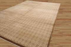 Cathey 6x9 Hand Knotted Tibetan 100% Wool Michaelian & Kohlberg Modern & Contemporary Oriental Area Rug Beige, Tan Color