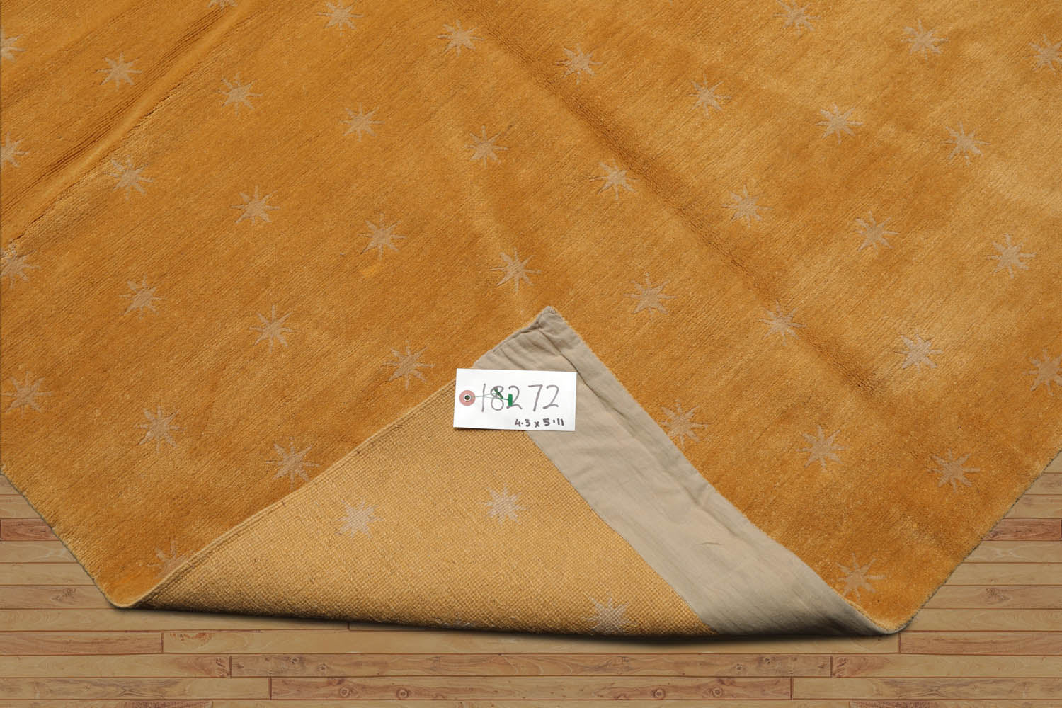 Bayou 4x6 Hand Knotted Tibetan 100% Wool Michaelian & Kohlberg Swiss Wash Oriental Area Rug Gold, Beige Color