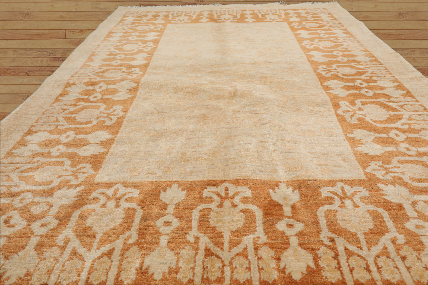 Sauceda 4x6 Hand Knotted 100% Wool Peshawar Traditional Oriental Area Rug Beige, Caramel Color