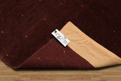 Pellot 4x6 Hand Knotted Tibetan 100% Wool Michaelian & Kohlberg Contemporary Oriental Area Rug Chocolate, Orange Color