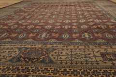 Leshe Palace Hand Knotted 100% Wool Peshawar Arts & Crafts Oriental Area Rug Chocolate, Moss Color