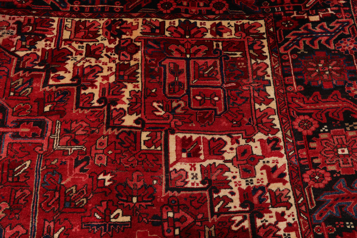 Cheraw 10x14 Hand Knotted 100% Wool Heriz Traditional Oriental Area Rug Rust, Rose Color