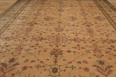 Spavinaw Palace Hand Knotted 100% Wool Traditional Oriental Area Rug Tan, Beige Color