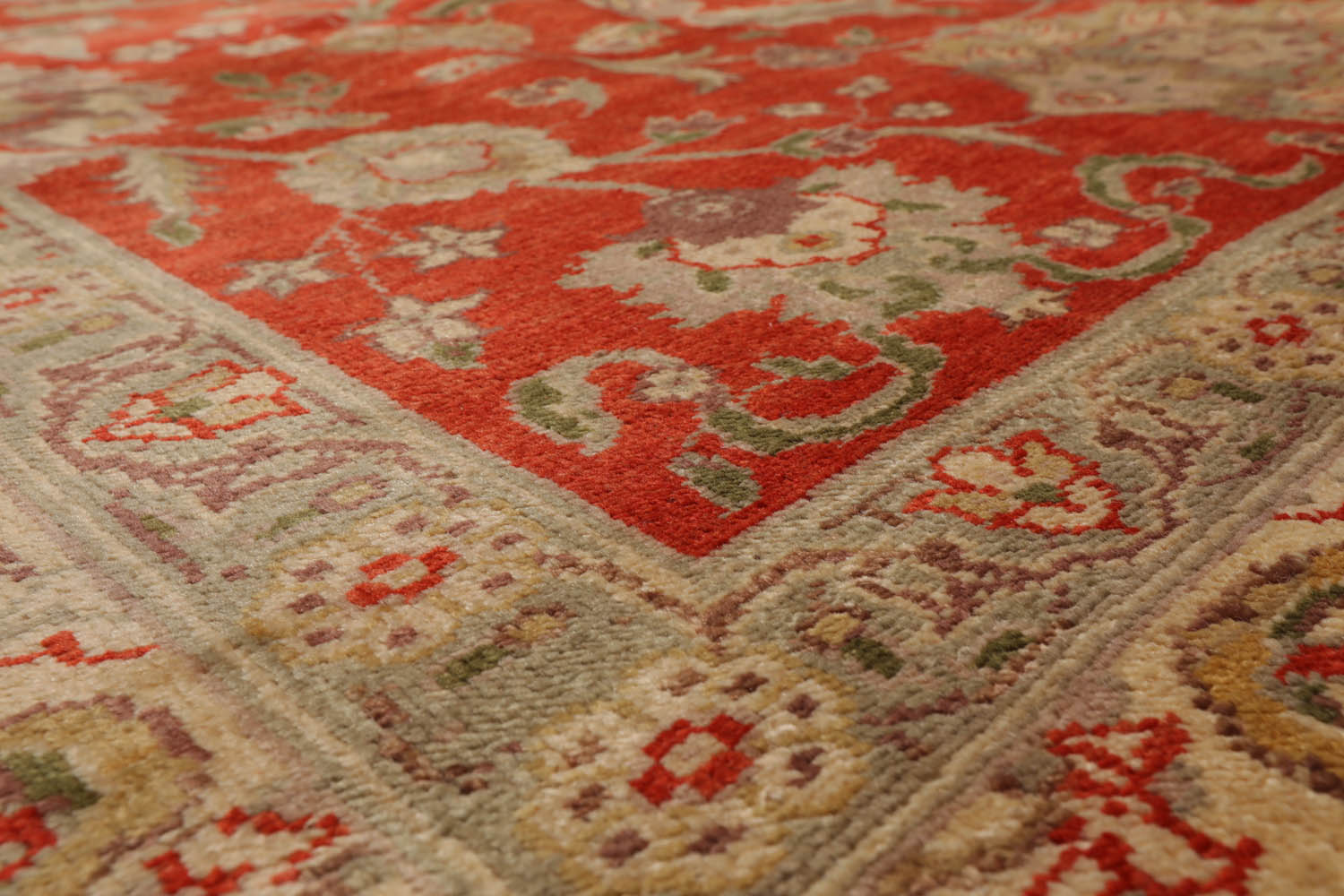 Elsmere 9x12 Hand Knotted 100% Wool Peshawar Traditional Oriental Area Rug Coral, Beige Color