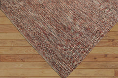 Jakirah 8x10 Hand Knotted 100% Wool Modern & Contemporary Oriental Area Rug Rust, Ivory Color