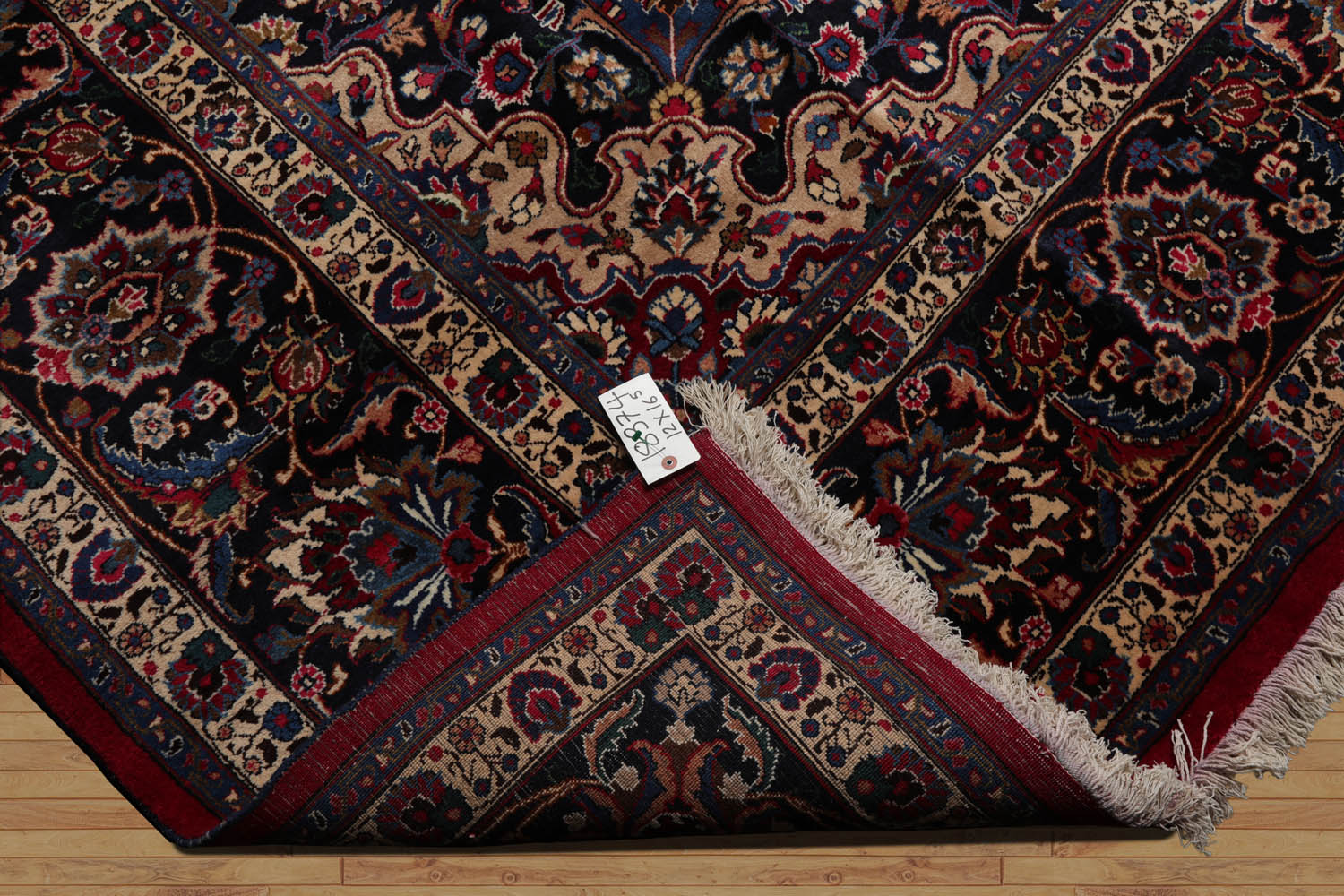 Baugh Palace Hand Knotted 100% Wool Tabriz Traditional Oriental Area Rug Plum, Midnight Blue Color
