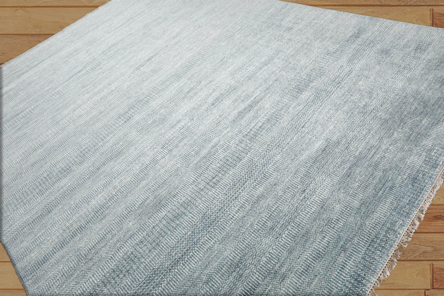10' x14'  Gray Blue White Color Hand Knotted Persian Wool and Silk Modern & Contemporary Oriental Area Rug
