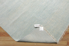 Multi Size Sea Foam, White Hand Knotted Persian Wool and Silk Modern & Contemporary Oriental Area Rug