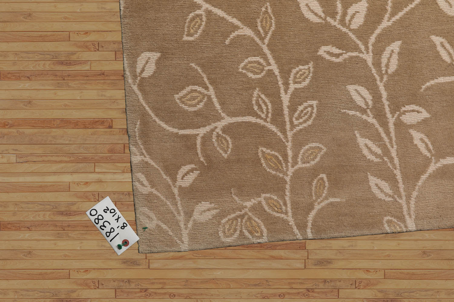 Corey-Ray 8x10 Tone On Tone Beige Hand Knotted Tibetan 100% Wool Lapchi Transitional Oriental Area Rug