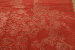 Galban 8x10 Burnt Orange, Muted Earth Tones Hand Knotted Tibetan 100% Wool Tibetan Transitional Oriental Area Rug