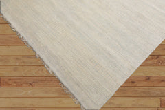 Multi Size Beige,Gray Hand Knotted Persian Wool and Silk Modern & Contemporary Oriental Area Rug