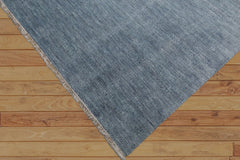 Multi Size Blue,Gray Hand Knotted Persian Wool and Silk Modern & Contemporary Oriental Area Rug
