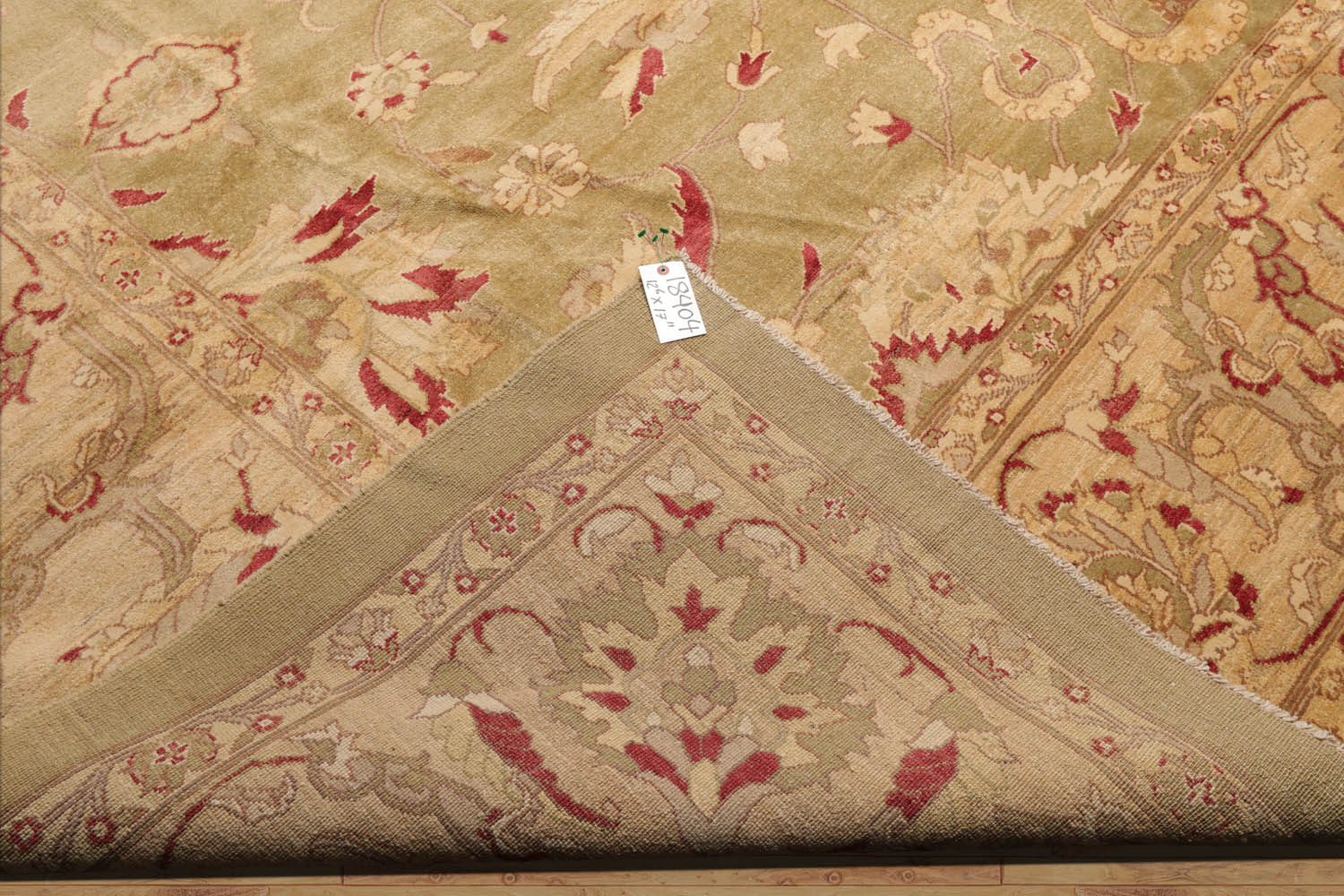 Gair Palace Pistacchio, Beige Hand Knotted 100% Wool Chobi Peshawar Traditional Oriental Area Rug